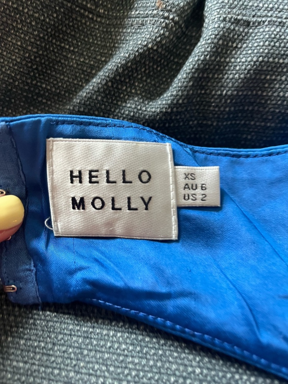 Hello Molly Electric Blue Satin Maxi Slip Dress - Picture 2 of 3